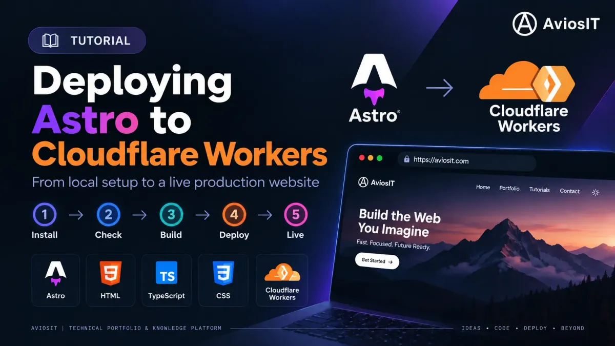 Deploying Astro to Cloudflare Workers - Learn how to deploy an existing Astro project to Cloudflare Workers, from local configuration and production build to GitHub integration, deployment, and verification.